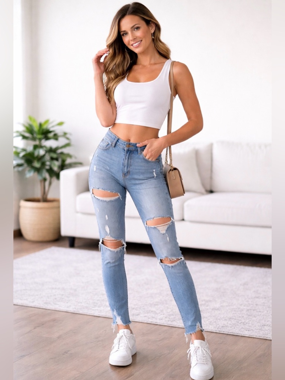 American Eagle Super Stretch X Distressed Skinny Jeans | Size 10